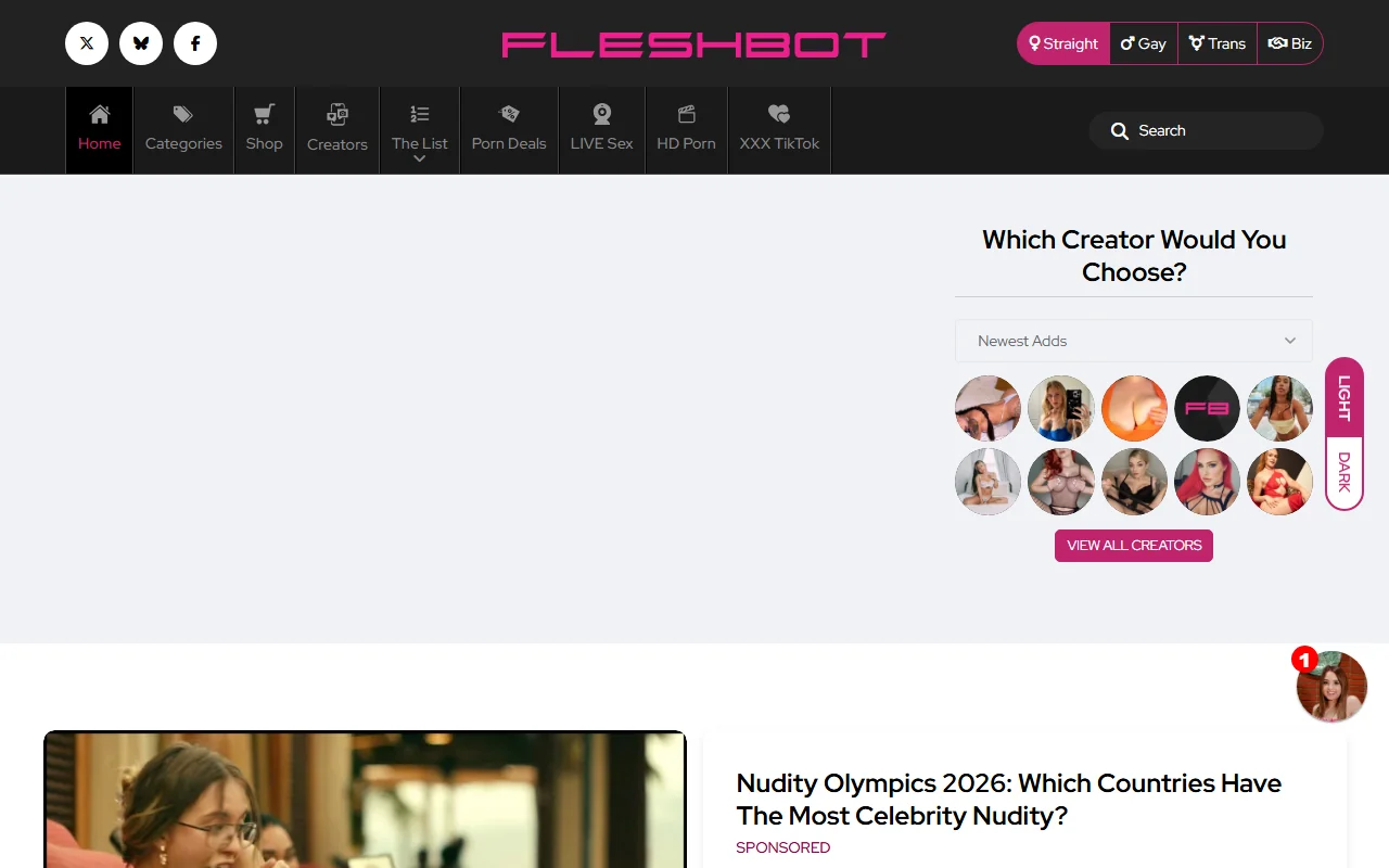 Screenshot of Fleshbot